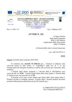 avviso n. 122 - Istituto Comprensivo Resta &ndash; De Donato Giannini | Turi