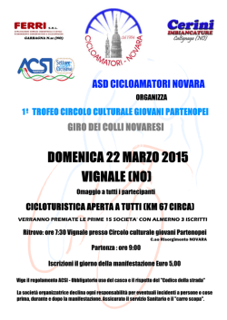 1&deg; trofeo circolo culturale giovani partenopei, giro dei colli novaresi