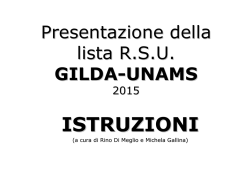 Presentazione della lista R.S.U.