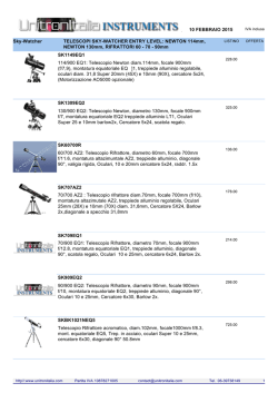 05 FEBBRAIO 2015 Sky-Watcher TELESCOPI SKY