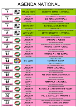AGENDA NATIONAL - National IV Miglio