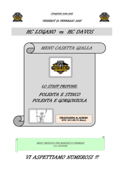 HC LUGANO vs HC DAVOS VI ASPETTIAMO NUMEROSI !!!