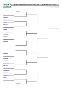 TORNEO DI SINGOLARE FEMMINILE OPEN