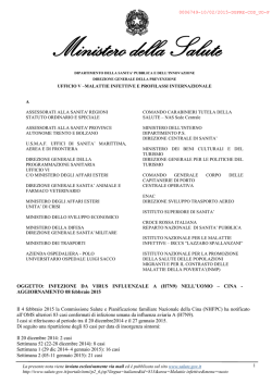 Infezione da virus influenzale A(H7N9) nell`uomo in Cina