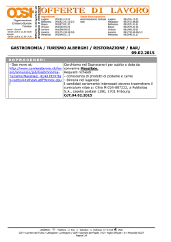 GASTRONOMIA / TURISMO ALBERGHI / RISTORAZIONE