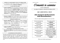Comunit&agrave; in cammino - Unit&agrave; Pastorale Madonna dell`Aiuto
