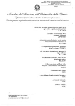 Prot. n. MIUR AOODGOSV D. G. R.U. 1141 del 10 febbraio 2015