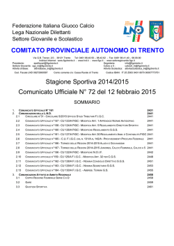 Comunicato n. 72