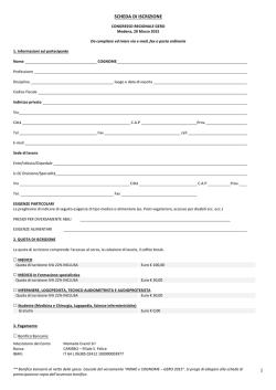 SCHEDA ISCRIZIONE GERO 2015
