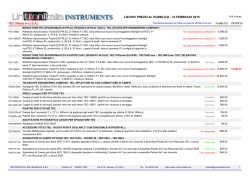 LISTINO PREZZI AL PUBBLICO - 12 FEBBRAIO 2015
