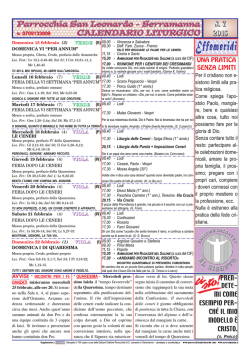 Foglio Avvisi Settimanali