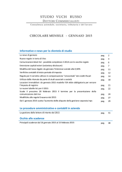 Circolare gennaio 2015