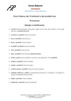 Elenco Allergeni