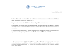 Calendario delle pubblicazioni statistiche (per mese