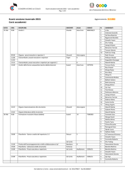 Corsi accademici, bienni e trienni
