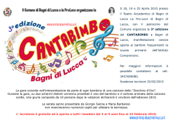 CantaBimbo 2015 - Pro Loco Bagni di Lucca