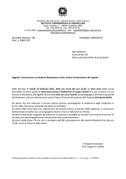Circ.n.86 - Convenzione con Atalanta calcio