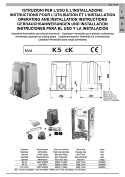 Mod. ISTRUZIONI PER L`USO E L`INSTALLAZIONE