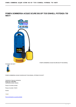 pompa sommersa acque scure bg-dp 7535 einhell