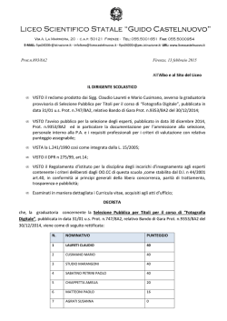 Decreto - Liceo Scientifico Castelnuovo