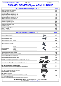 RICAMBI GENERICI per ARMI LUNGHE