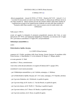 La sentenza - Il Sole 24 Ore