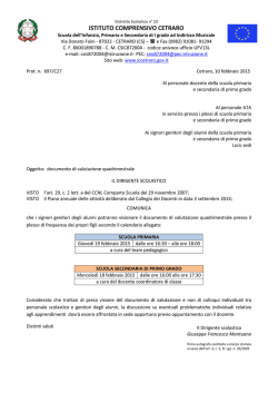 documento valutazione cetraro - Istituto Comprensivo