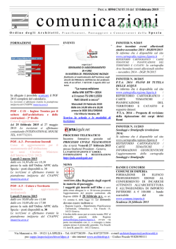 comunicazioni on-line - Ordine degli Architetti pianificatori