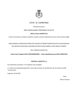 QUESITO 8 - Comune di Copertino