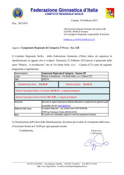 Campionato di Categoria - Comitato Regionale Sicilia