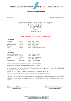 convocazioni Camp Ita Cross Fiuggi 15 mar 2015