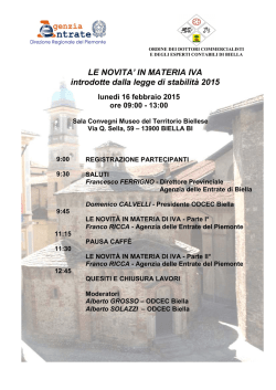 Locandina BI - 16 febbraio 2015