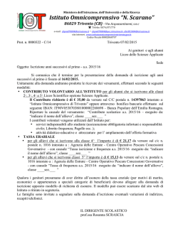 Circolare iscrizioni - Trivento &ndash; Istituto Omnicomprensivo "N. Scarano"