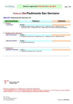 Partenze Da Piedimonte San Germano