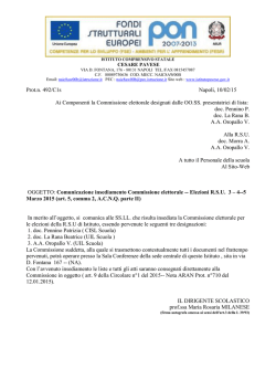 Elezioni R.S.U. 3 &ndash; 4--5 Marzo 2015