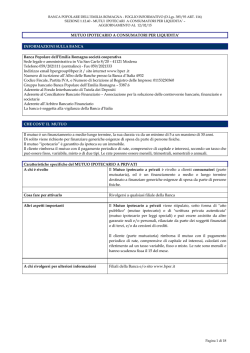MUTUO IPOTECARIO A CONSUMATORI PER LIQUIDITA