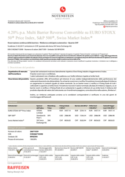 4.20% p.a. Multi Barrier Reverse Convertible su EURO STOXX 50