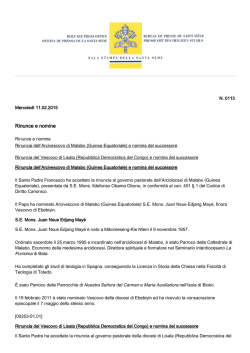 Rinunce e nomine