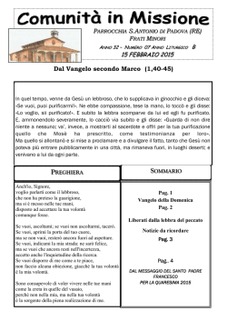 15 FEBBRAIO 2015 - Parrocchia s. Antonio di Padova