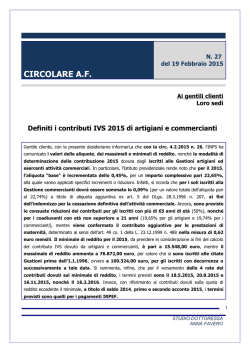 CIRCOLARE A.F. - Dottoressa Favero Anna