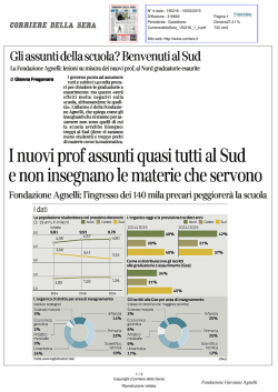 Inuovi prof assunti quasi tutti al Sud