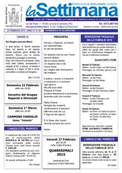 QUARESIMALI 2015