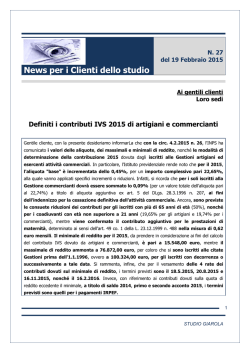 News per i Clienti dello studio