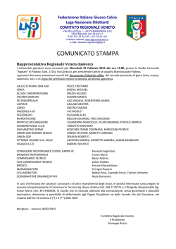 COMUNICATO STAMPA