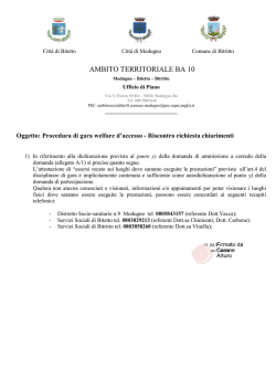 FAQ PUA - Comune di Modugno