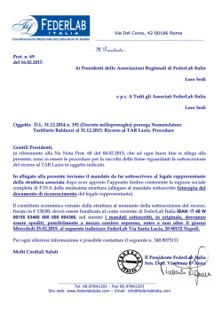 Il Presidente - FederLab Italia
