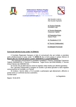 il testo completo - Comitato Regionale Campano