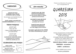 QUARESIMA 2015 - Parrocchia Madonna Pellegrina