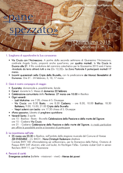 Locandina - Programma Quaresima