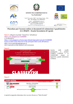 Procedura per l`accesso online ai documenti di valutazione I